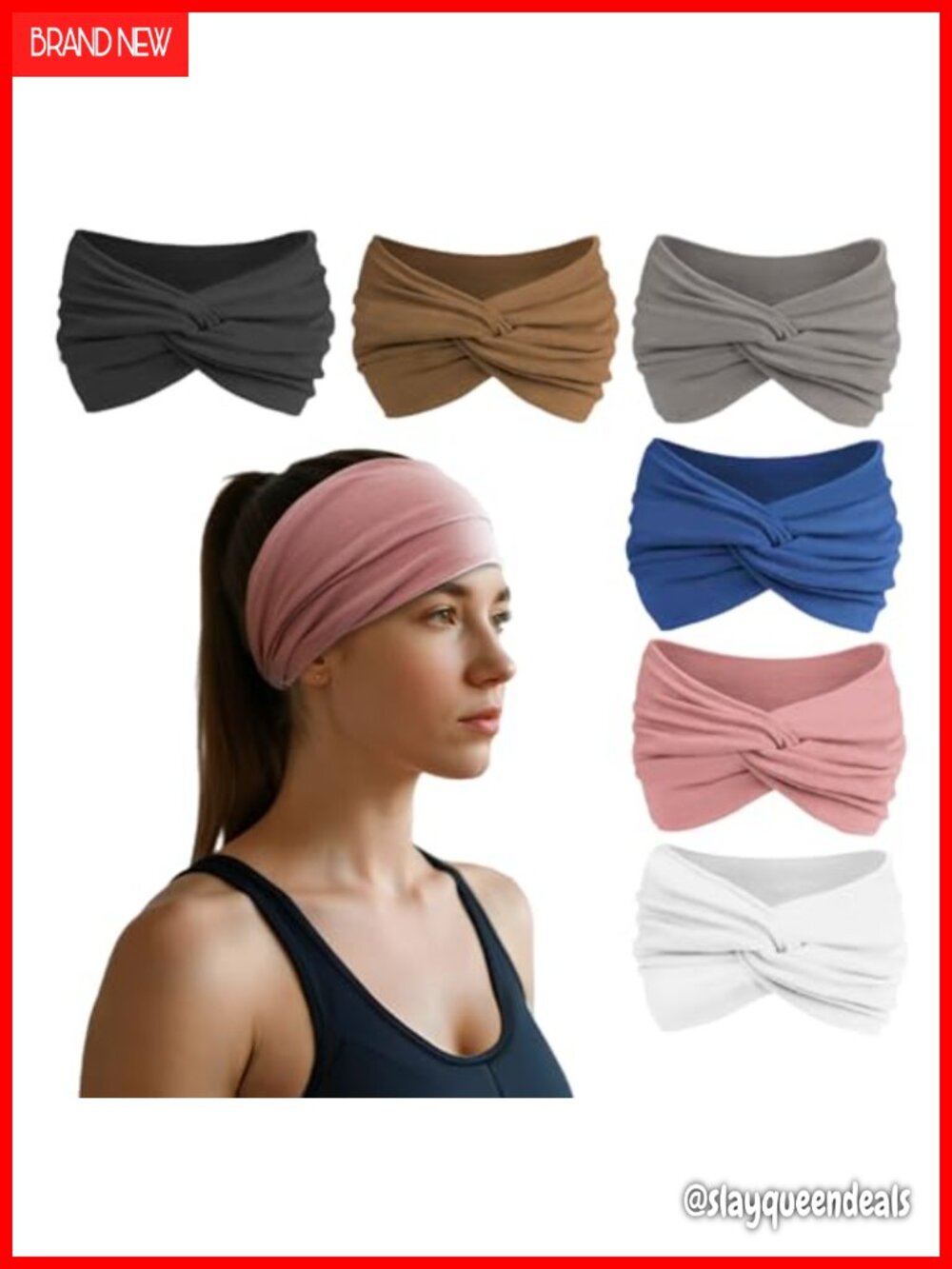 Wide Non Slip Headbands Stretchy Soft Cotton Cloth Turban Hair Accessories